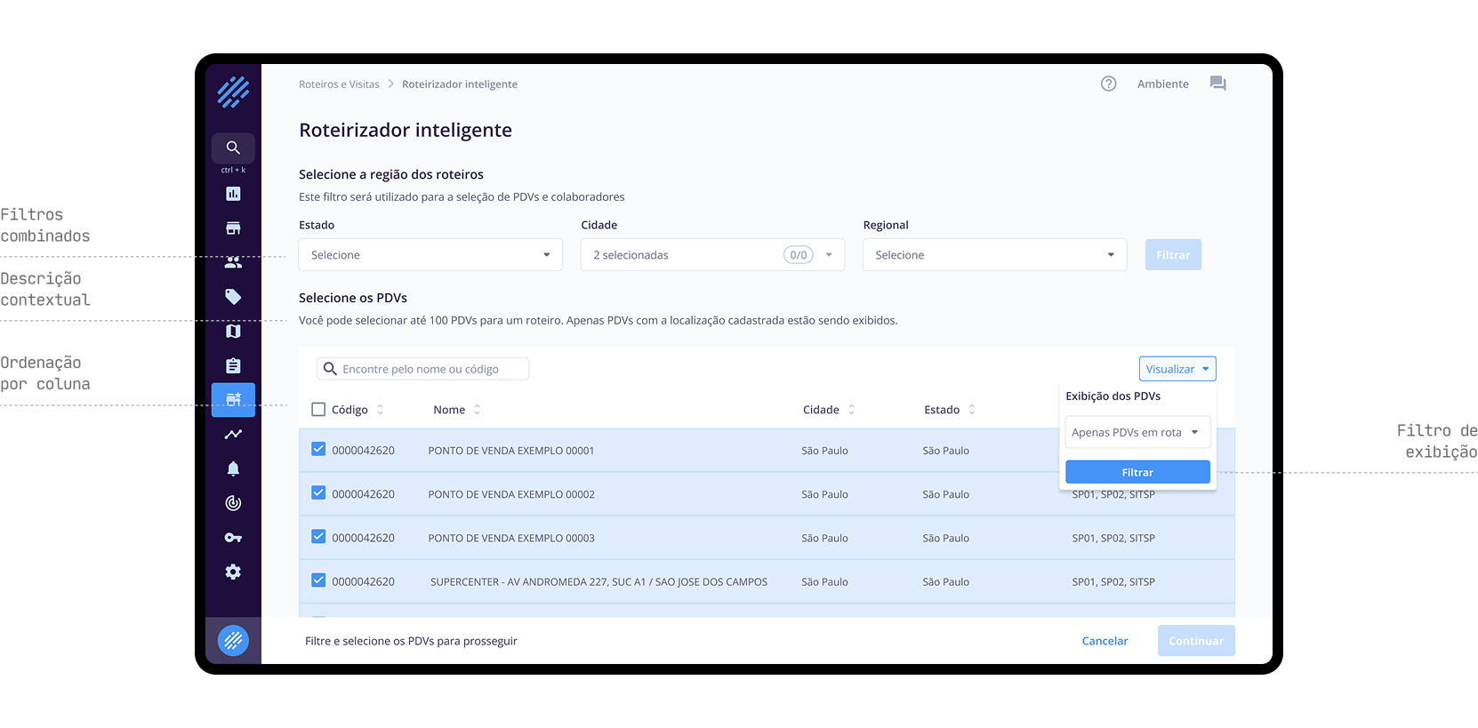 Roteirizador Nível de Serviço